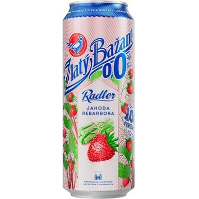 Zlatý Bažant Radler Jahoda Rebarbora 0,0% 0,5 l (plech)