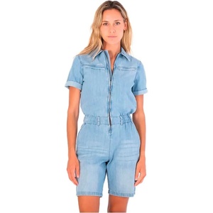Hurley Oceancare Denim short sleeve romper - Blue (Ligth Denim22)