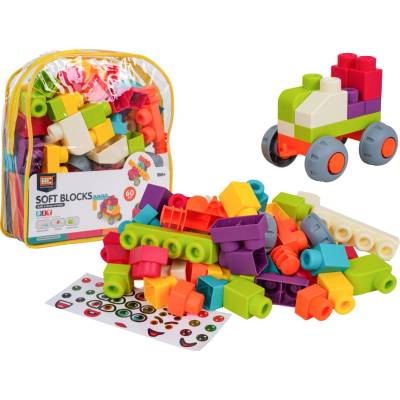 RKToys Sada měkkých kostek 60 ks v batohu