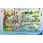 Ravensburger Пъзел Ravensburger от 15 части - Животните на Африка (06136) - ozone