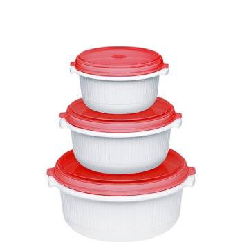 emsa 518999 кутия за хранителни продукти Червен, Бяла 3 броя (518999) (518999)