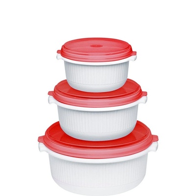 emsa 518999 кутия за хранителни продукти Червен, Бяла 3 броя (518999) (518999)