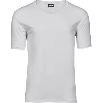 Tee Jays 401 pánské elastické tričko s výstřihem do V bílá