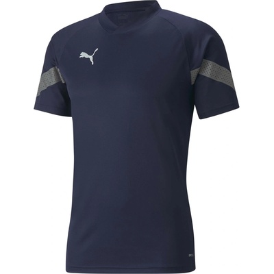Puma pánske športové tričko teamFINAL Training Jersey tmavo modrá tmavo sivá
