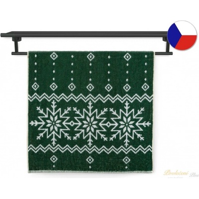 Veba ručník Zara 55 x 100 cm Norský vzor zelenobílý