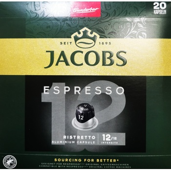 Douwe Egberts Jacobs Espresso 12 Ristretto 20 алуминиеви капсули, съвместими с кафе машини Nespresso®