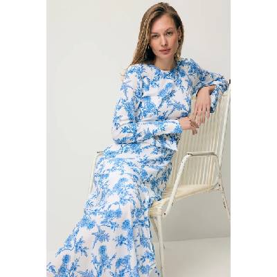 BIZUU лятна рокля от вискоза ivyni (ivyni.niebieski)