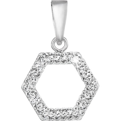 Evolution Group Strieborný prívesok s kryštálmi Swarovski 74073.1