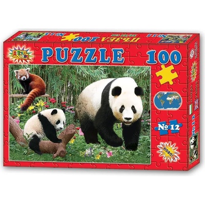 Детски свят Пъзел 100 елемента Панди
