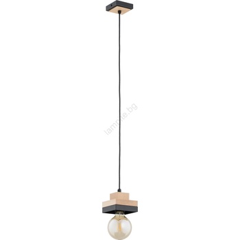 Alfa Пендел на кабел LARSO 1xE27/15W/230V черно/бежово (ALF61540)