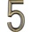 Číslica "5" 75mm bronz Bronz