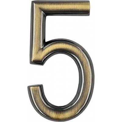 Číslica "5" 75mm bronz Bronz