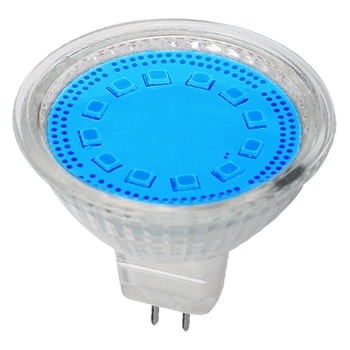Led ЛАМПА mr16 smd2835 3w g5, 3 12v 3000k СИНЯ (99led603)