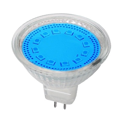 Led ЛАМПА mr16 smd2835 3w g5, 3 12v 3000k СИНЯ (99led603)