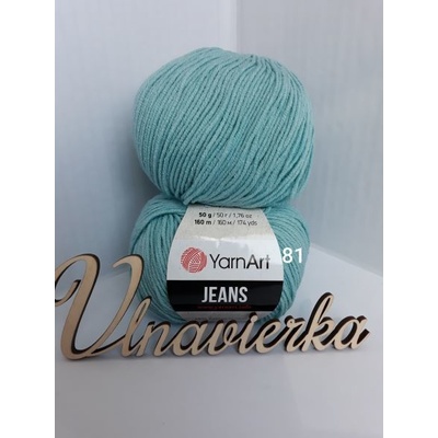 YarnArt Jeans 81 modrá tyrkysová