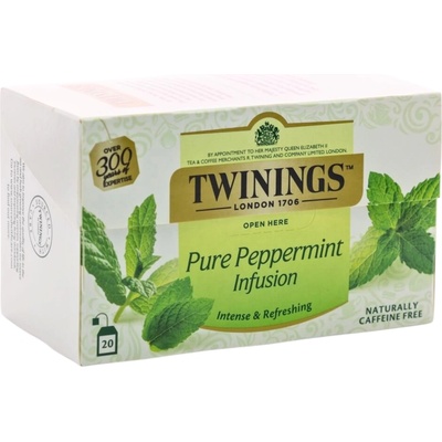 Twinings Pure Peppermint, mátový bylinný čaj, 20 × 2 g