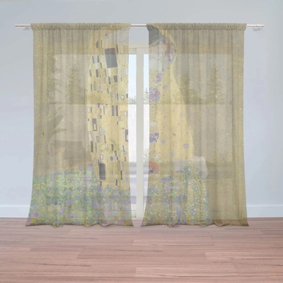 Sablio Záclony Bozk - Gustav Klimt: 2ks 150x250cm