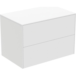 Ideal Standard Atelier Conca матово бял стенен шкаф с 2 чекмеджета и плот 80 см (T4322Y1)