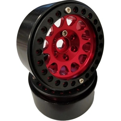 DLStore Crawler Metal ALU Beadlock 1.9 Red-Black 1 pár