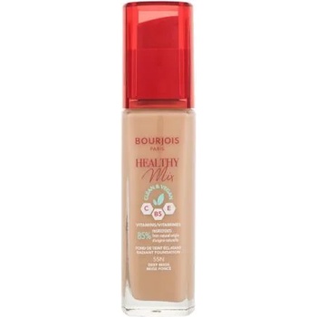 BOURJOIS Paris Healthy Mix Clean & Vegan Radiant Foundation хидратиращ и озаряващ фон дьо тен 30 ml нюанс 55N Deep Beige