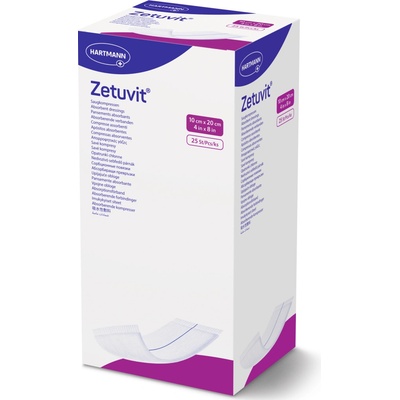 Hartmann Zetuvit kompres nasiakavý 10 cm x 20 cm 25 ks