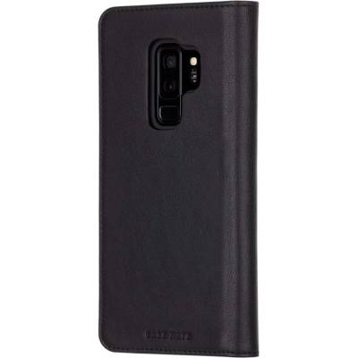 Case-Mate Wallet Folio - кожен калъф (естествена кожа), тип портфейл за Samsung Galaxy S9 Plus (черен)
