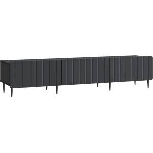vidaXL ТВ шкаф с чекмедже Черно 147 x 34, 5 x 32 см Инженерна дървесина (894476)
