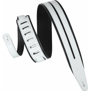 Image 1 of Levy's Double Racing Stripe White Каишка за китара (MG317DRS-BLK_WHT)