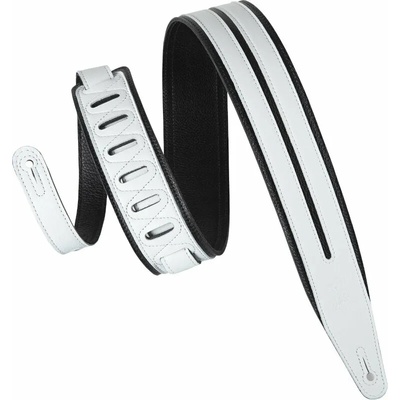 Levy's Double Racing Stripe White Каишка за китара (MG317DRS-BLK_WHT)