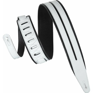 Levy's Double Racing Stripe White Каишка за китара (MG317DRS-BLK_WHT)