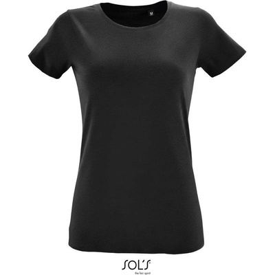 SOL'S Regent Fit Women Dámske tričko "Slim Fit" čierna deep