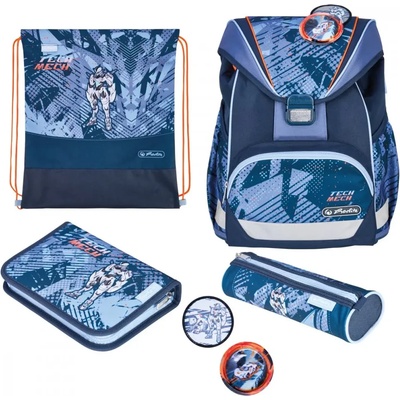 Herlitz Ученически комплект с чанта-раница UltraLight XL Plus Tech Mech - Herlitz