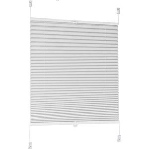 Sekey pleated blinds without drilling, non-woven fabric window pleated blinds Klemmfix blinds 80 cm wide, tensioned translucent sun protection window blind, 80 x 100 cm, white non-woven fabric - BL-A131 (BL