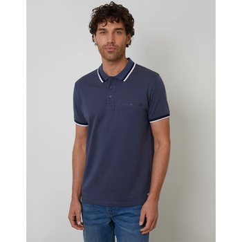 Image 1 of Threadbare Блуза с яка Threadbare Men's Donegal Short-Sleeve Polo Shirt - Blue