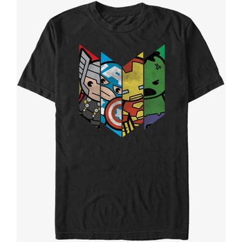 ZOOT. Fan Черна унисекс тениска Marvel Chevron Avenge ZOOT. Fan | Cheren | МЪЖЕ | L