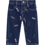 Guess Детски дънки Guess - С цветни надписи, сини, 18 м (20254-I5BA01-D4CA0-SLTO-18M) - ozone