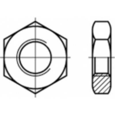 TOOLCRAFT TO-5454615 šestihranné matice M12 mosaz 100 ks