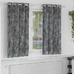 Pure Line Home Кадифени завеси в цвят тъмносив с метални халки, 2 бр. , 140 x 175 см