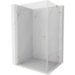 Mexen Lunar-B лява врата душ кабина 95 x 90 см, прозрачна, златисто четкана - 832-095-090-55-00-L (832-095-090-55-00-L)