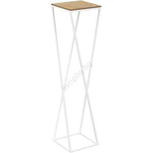 Luminex Стойка за цветя 100x24 см бял (LU0804)