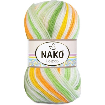Nako Pletací příze Nako Lolipop 80437 - zelenooranžová