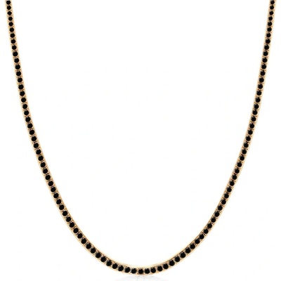 SAVICKI Тенис колие Luminy 3, 0 мм: злато, черни диаманти