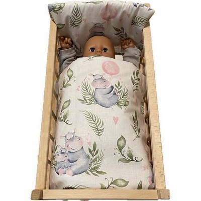 SDS perinky do postieľky pre bábiky Hrošíky baby 2-dielna sada