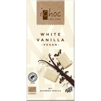iChoc Rýžová čokoláda bílá s vanilkou bio 80 g