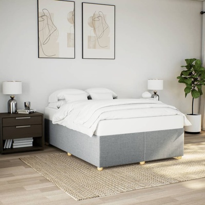 vidaXL 11461.3284729 Rám postele bez matrace světle šedý textil