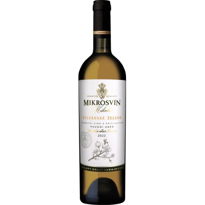 Mikrosvín Sylvánské zelené pozdní sběr 2023 13% 0,75 l (holá láhev)