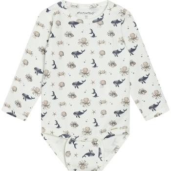 Minymo Детско ежедневно термо бельо Minymo Kid's Body L/S AOP Body - White Pepper - размер 80 (EU) (714-1853-0214)