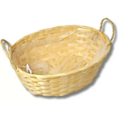 Dekorace - Miska bambus ovál 2 ucha 28x20x10cm přírodní