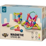 Smart Baby Магнитен конструктор Smart Baby - С топчета и пръчки, 42 части (ACT187-2) - baby