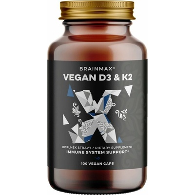 BrainMax VEGAN Vitamin D3 & K2 100 vegan kapsúl